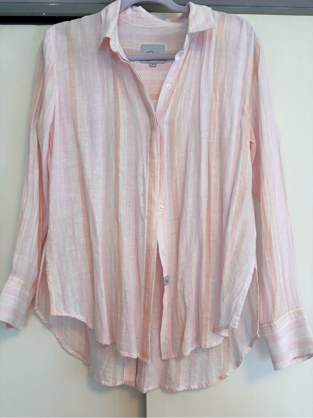 Rails Women’s  Light Pink Striped Button-Down Shirt